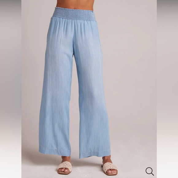 Bella Dahl Smocked Waist Wide Leg Pant. - Picture 2 of 5